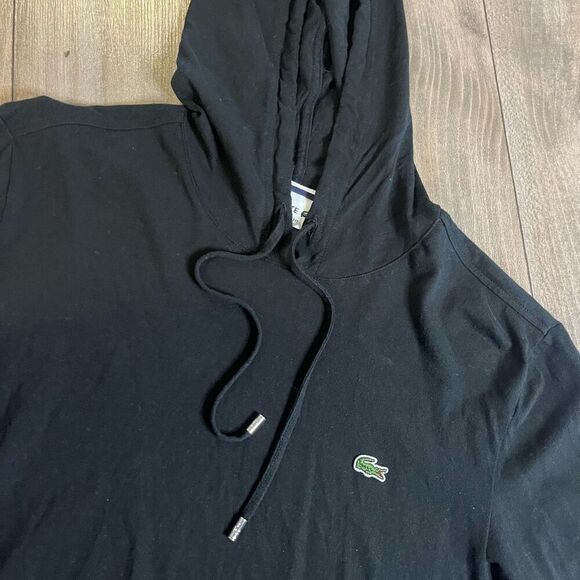 Lacoste Black Casual Pullover Hoodie Men‎ Medium - Picture 2 of 6